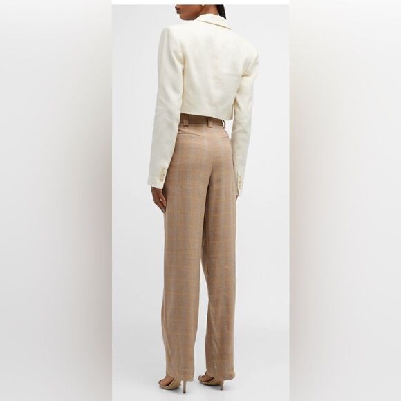 A.L.C. Fynn Plaid Straight-Leg Pants NWT size 8 $495 - Picture 5 of 10